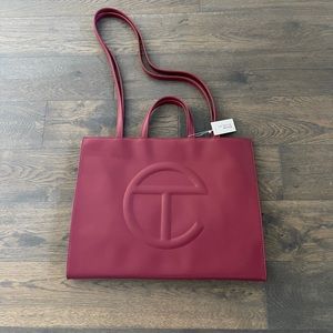 Telfar Large shopping bag in Oxblood (just released 7/25)